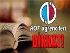 AÜ Açıköğretim öğrencileri dikkat!